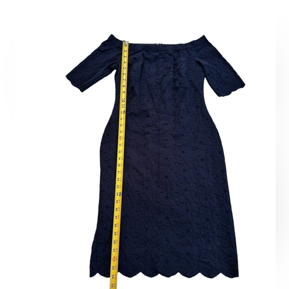 Lark & Ro Navy Blue Lace midi Dress Size 4 - Picture 7 of 17